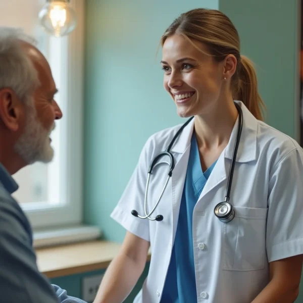 Flux_Dev_A_friendly_female_doctor_in_a_casual_medical_outfit_w_1